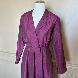 Vintage purple Leighton Barrett shirt dress